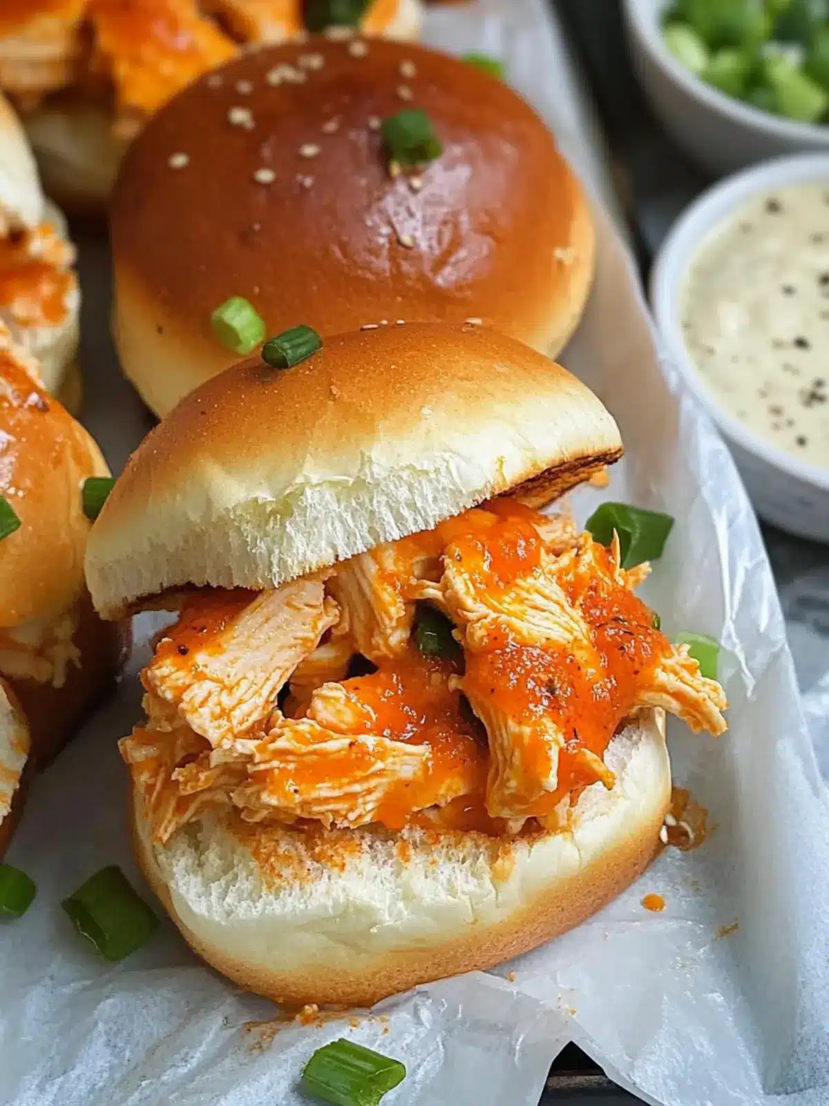 Spicy Buffalo Chicken Sliders You Can't Resist for Game Day 3 Spicy Buffalo Chicken Sliders
