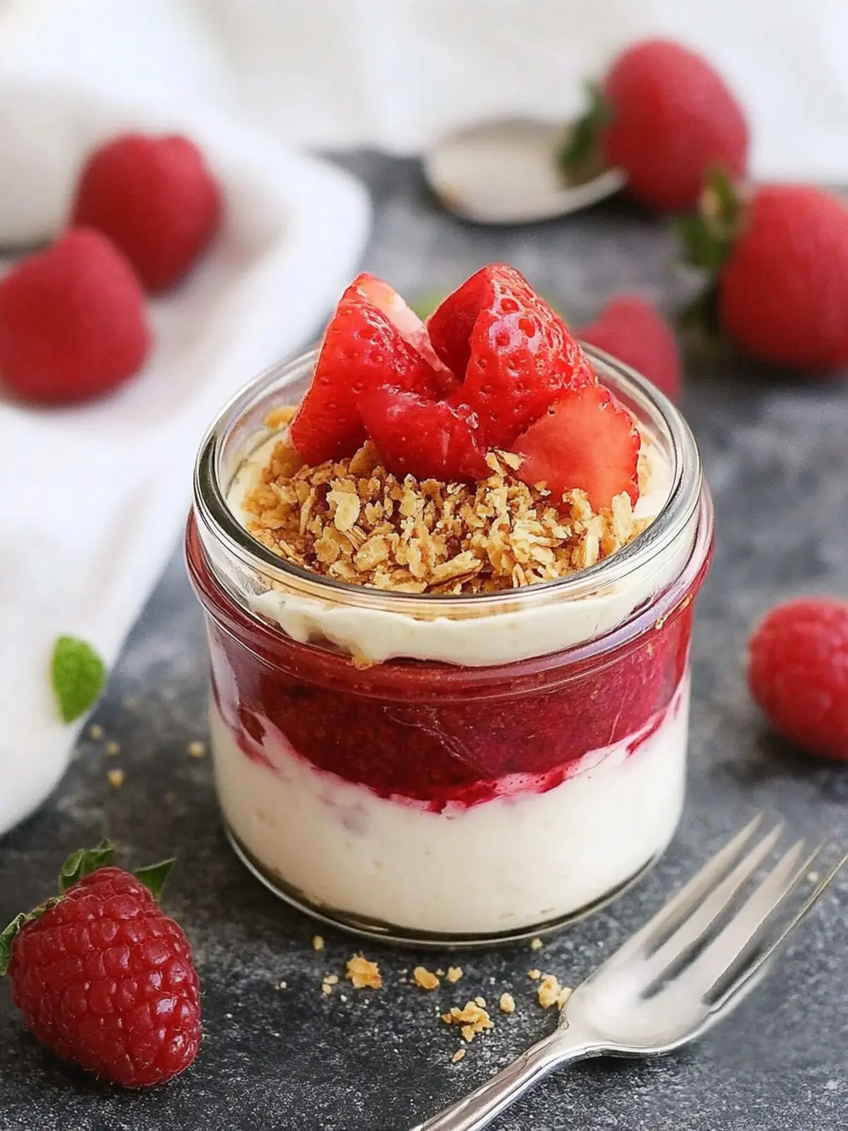 Delicious No Bake Protein Cheesecake Jar for Guilt-Free Indulgence 4 No Bake Protein Cheesecake Jar