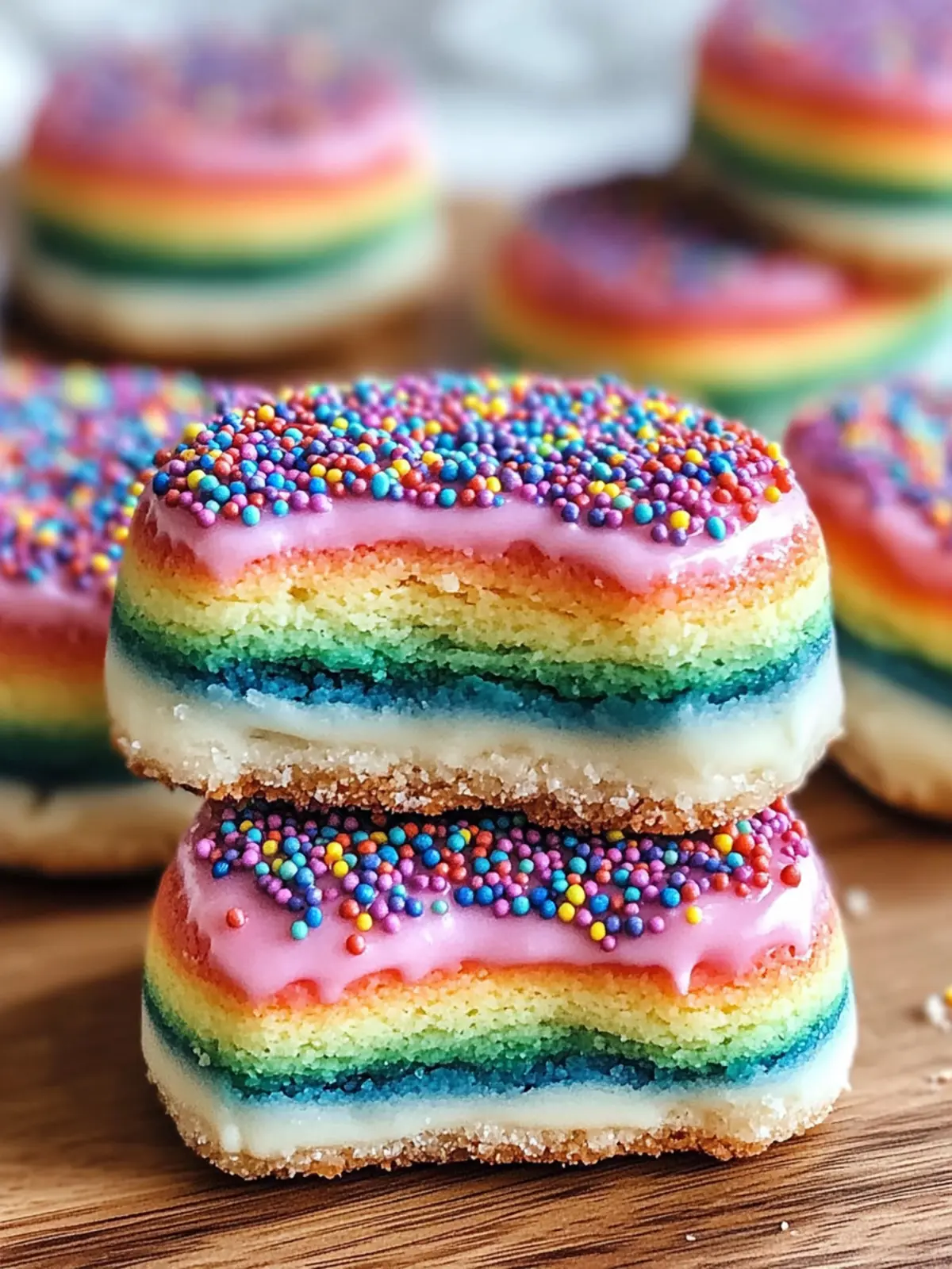 Vibrant Italian Rainbow Cookies: A Vegan Delight to Savor 2 Italian Rainbow Cookies