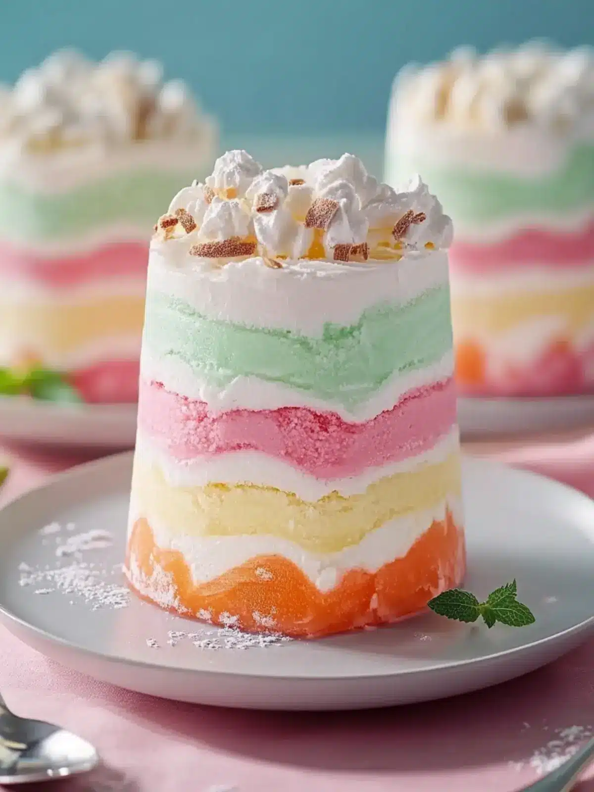 Refreshing Layered Sherbet Dessert: Your No-Bake Summer Treat 5 Layered Sherbet Dessert