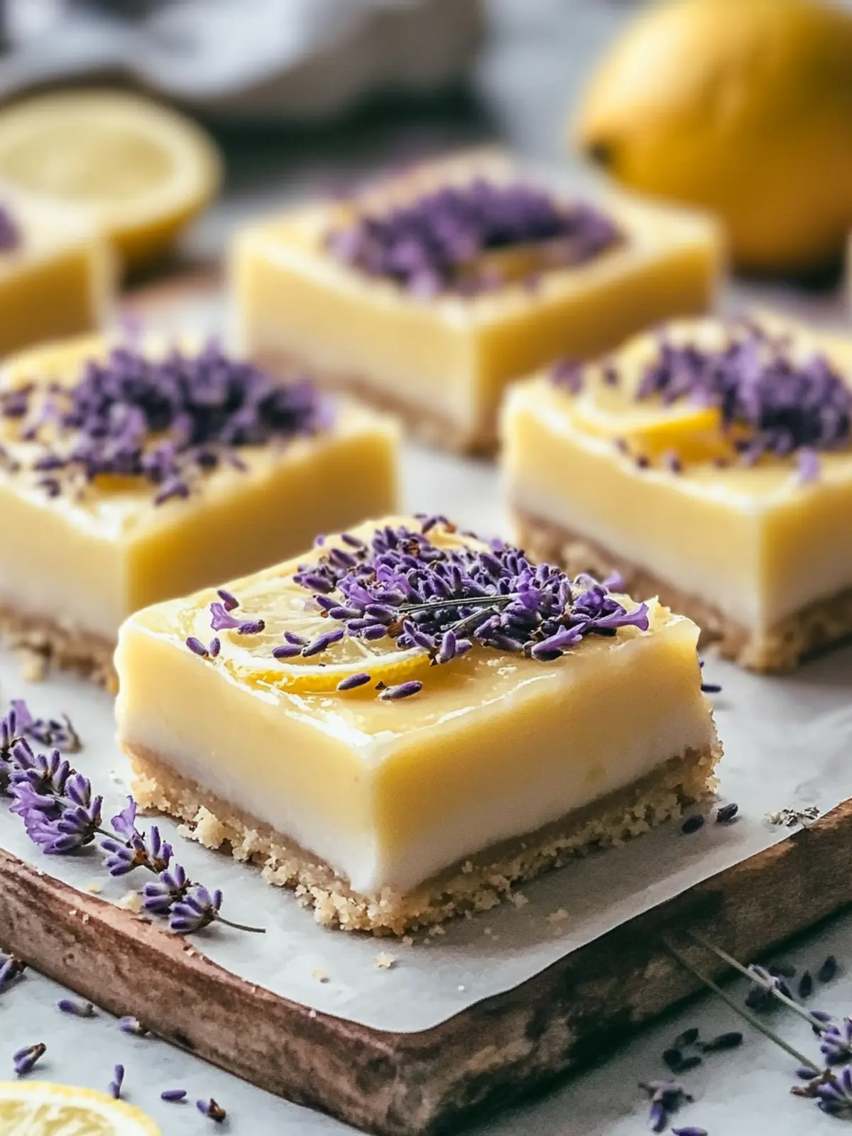 Lavender Lemon Cream Bars: Spring's Sweetest Delight 4 Lavender Lemon Cream Bars