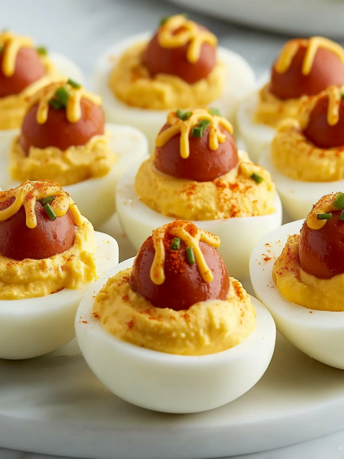 Savory Hot Dog Deviled Eggs for a Fun Twist on Tradition 2 Hot Dog Deviled Eggs