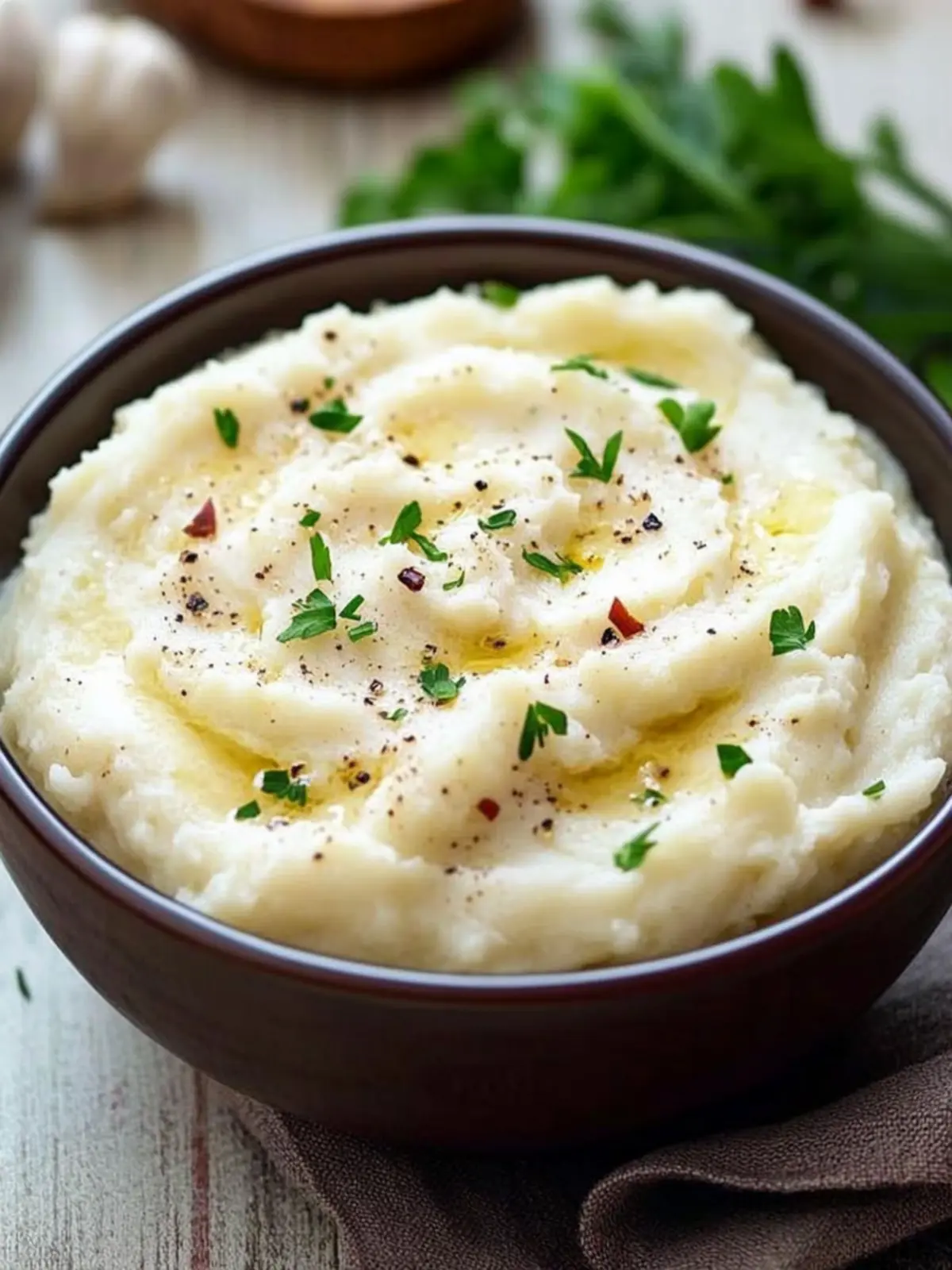 Creamy Garlic Mashed Cauliflower You'll Crave Again and Again 2 Creamy Garlic Mashed Cauliflower