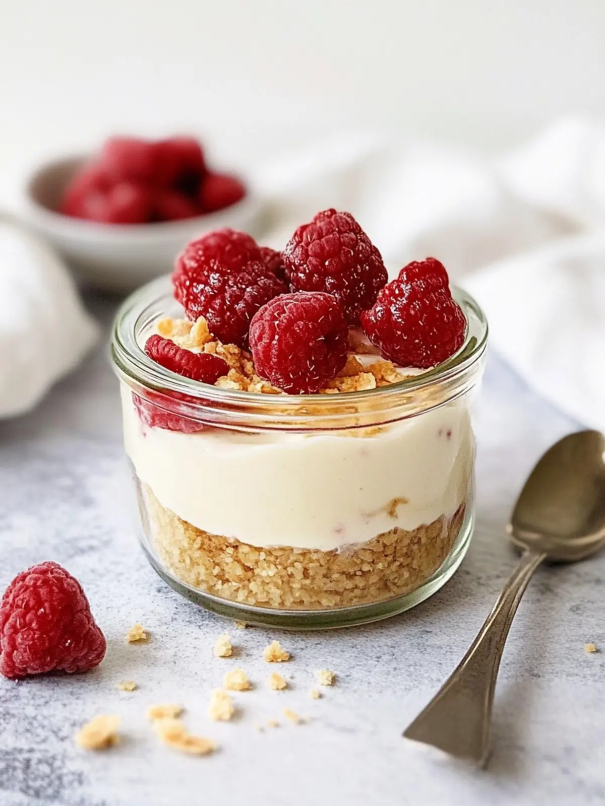 Delicious No Bake Protein Cheesecake Jar for Guilt-Free Indulgence 3 No Bake Protein Cheesecake Jar