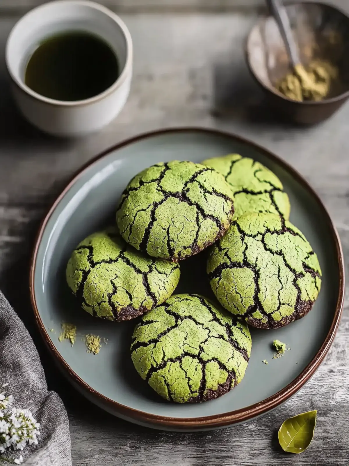 Easy Matcha Chocolate Crinkle Cookies for a Sweet Twist 2 Easy Matcha Chocolate Crinkle Cookies