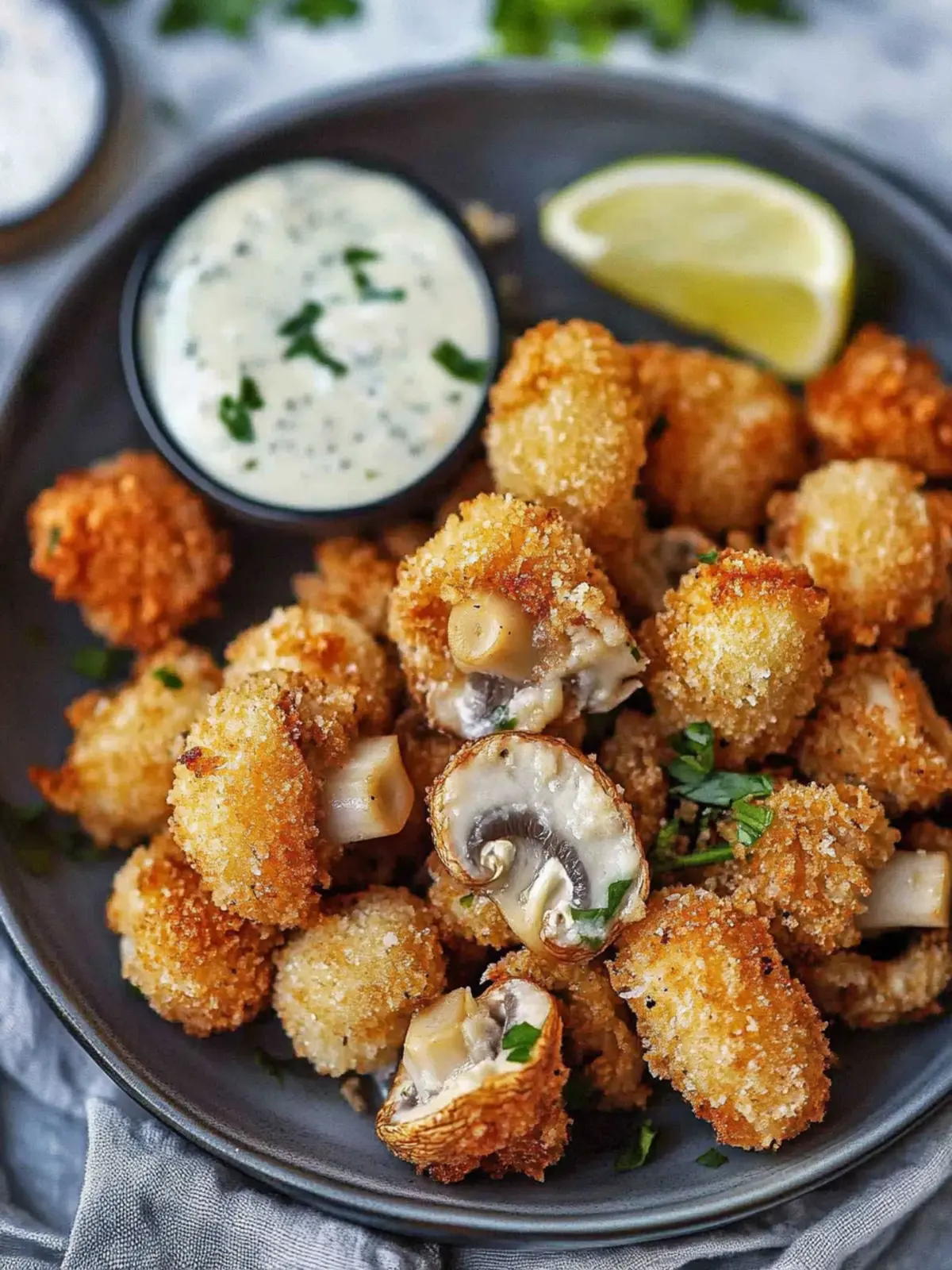 Crispy Crumbed Mushrooms: Irresistibly Crunchy Bliss 2 Crumbed Mushrooms