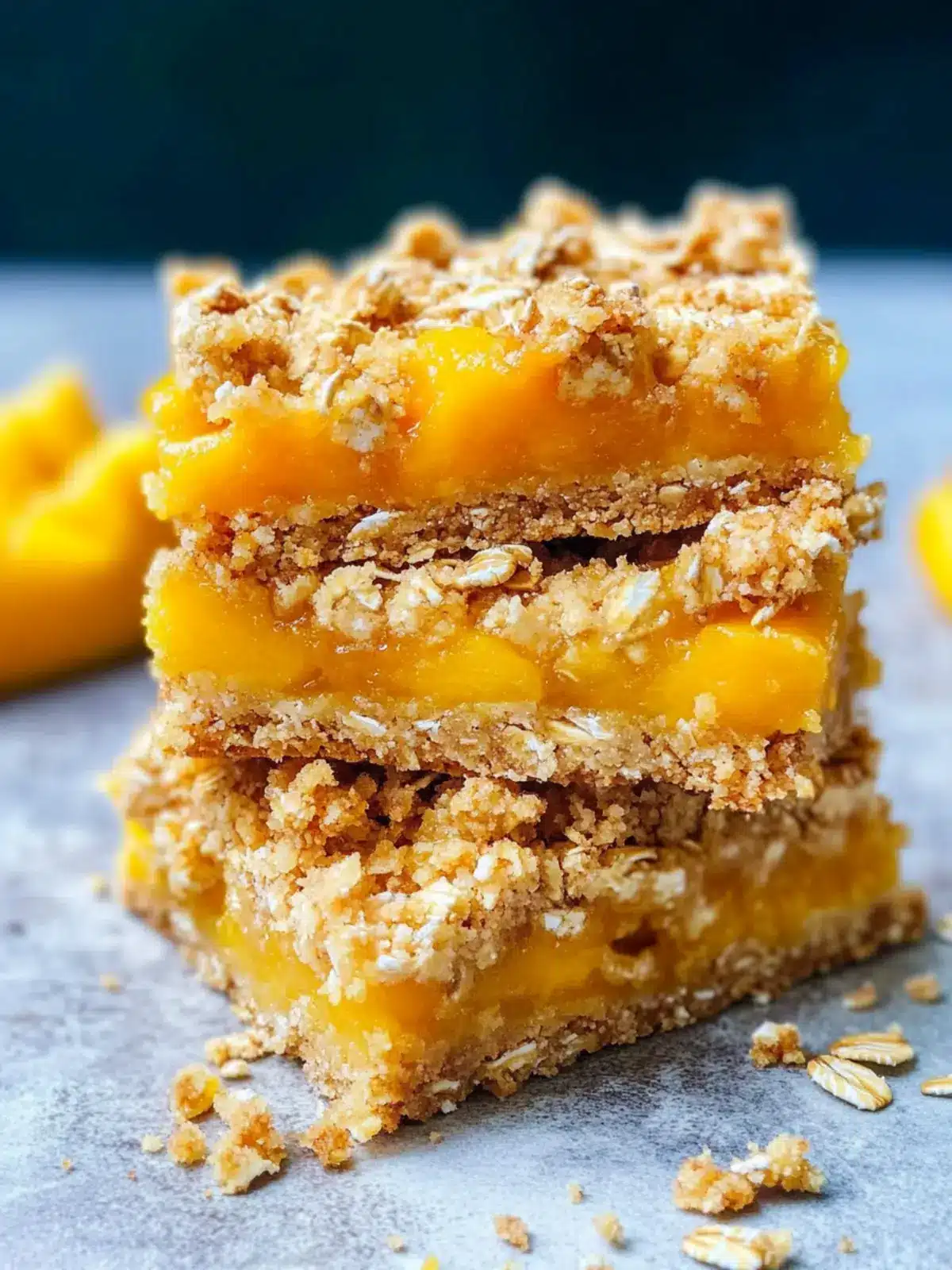 Mouthwatering Mango Oatmeal Crumble Bars for Easy Snacking 2 Mango Oatmeal Crumble Bars