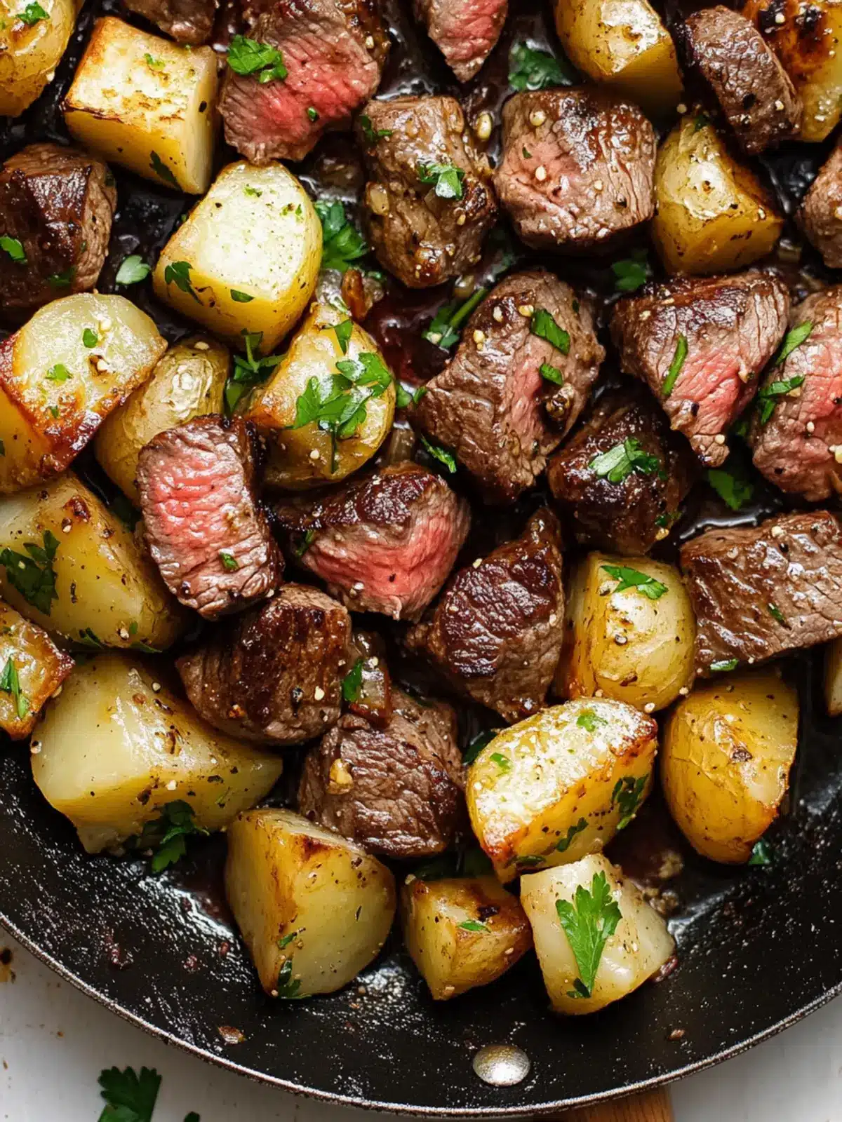 Garlic Butter Steak Bites and Potatoes in 20 Minutes Flat 2 Garlic Butter Steak Bites and Potatoes