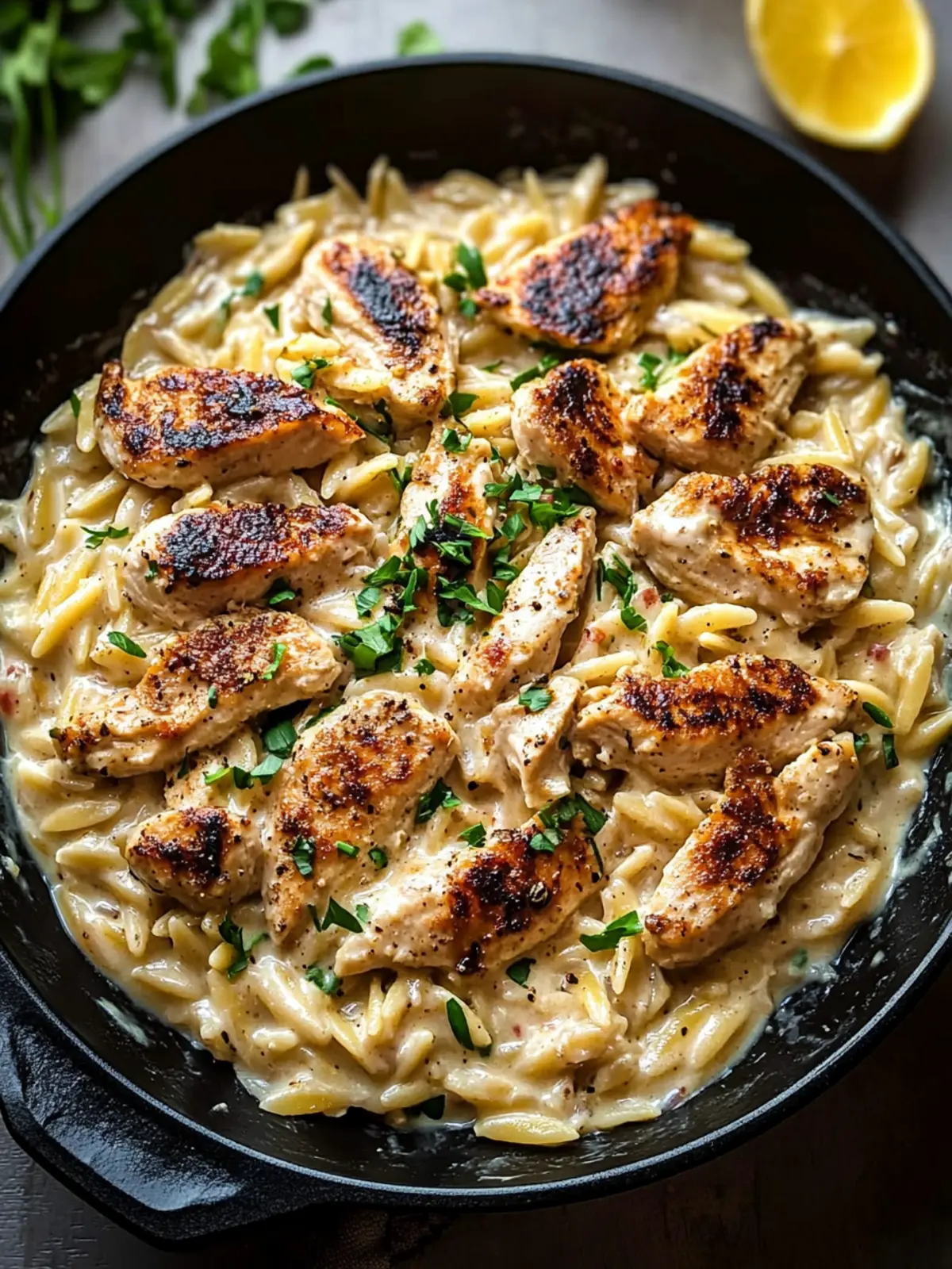 Savory Creamy Cajun Chicken Orzo in Just 30 Minutes 4 Creamy Cajun Chicken Orzo