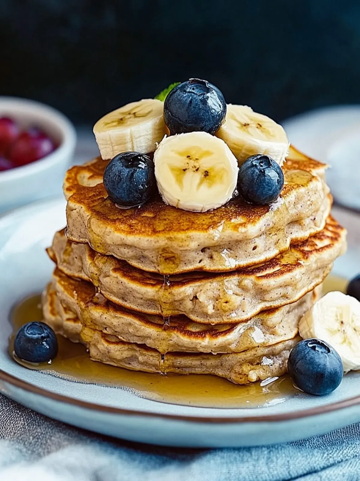 Deliciously Fluffy Healthy Banana Oatmeal Pancakes Recipe 2 Healthy Banana Oatmeal Pancakes