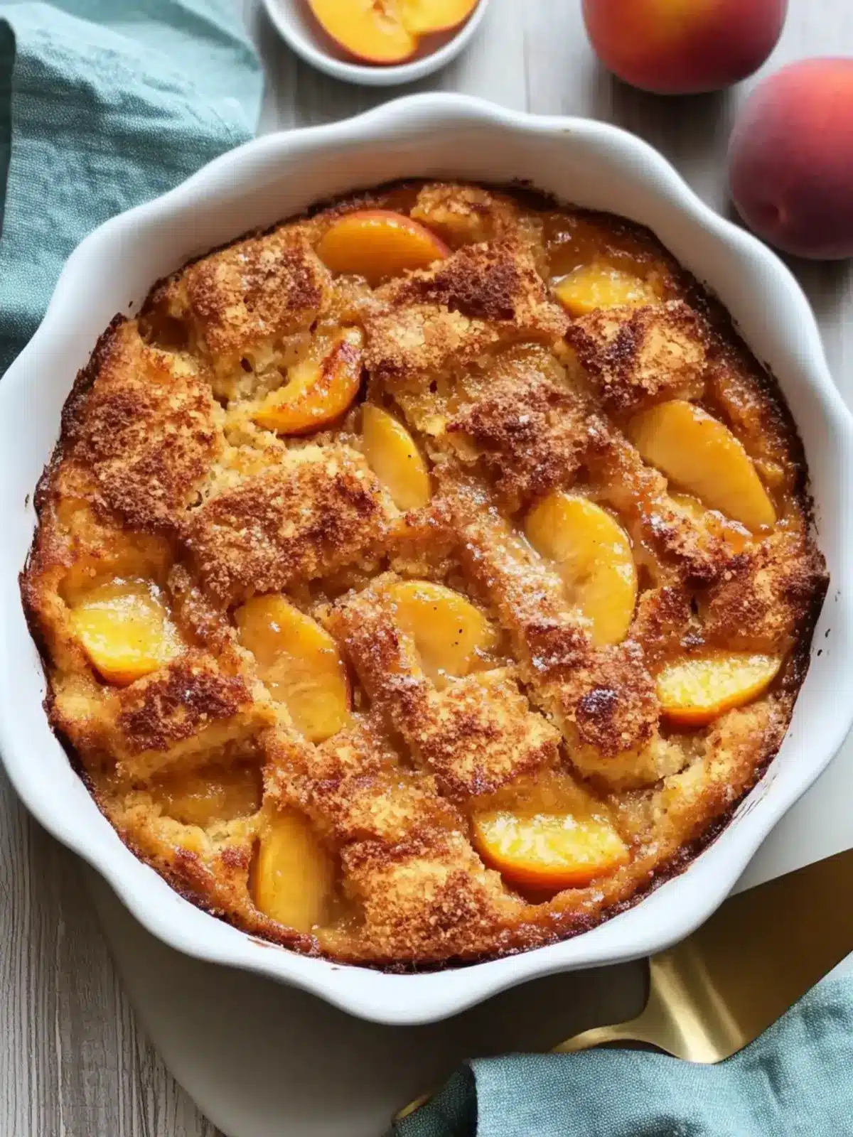 Easy Peach Cobbler French Toast Bake for Weekend Brunch Bliss 3 Easy Peach Cobbler French Toast Bake
