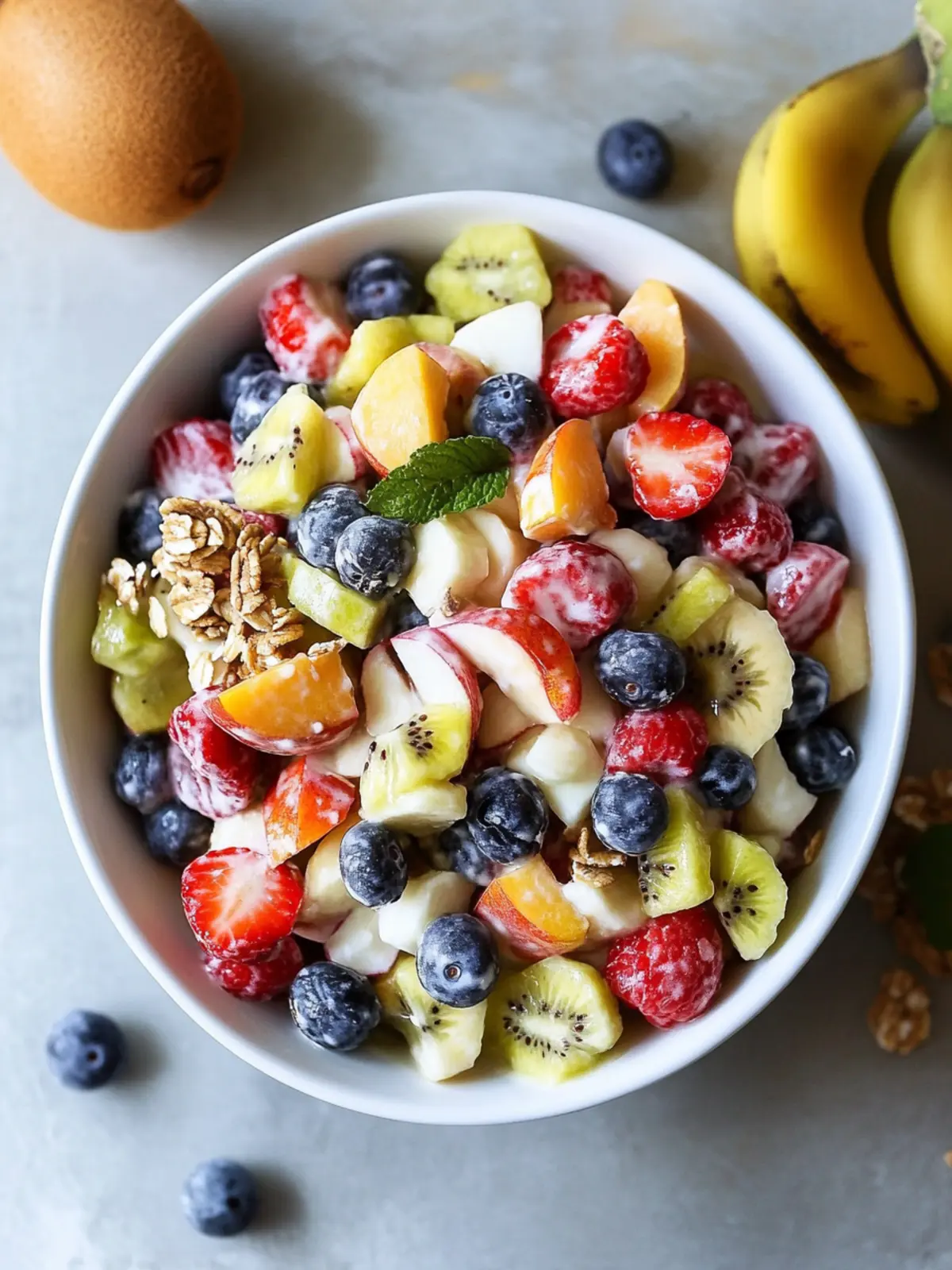 Delicious Breakfast Fruit Salad with Honey Yogurt Dressing 2 Breakfast Fruit Salad