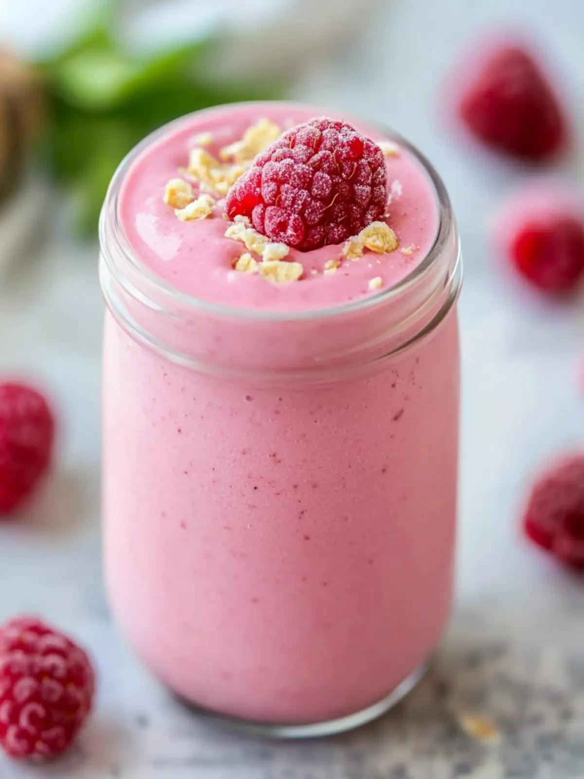 Creamy High Protein Raspberry Cheesecake Smoothie Bliss 3 High Protein Raspberry Cheesecake Smoothie