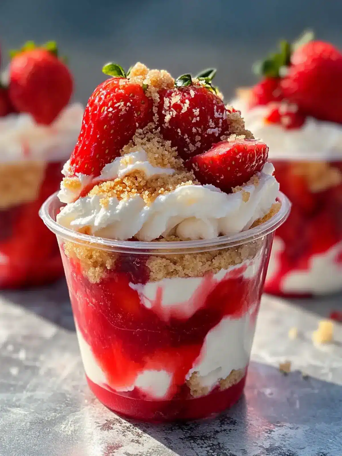 Irresistible Layered Strawberry Cheesecake Cups for Easy Joy 4 Layered Strawberry Cheesecake Cups