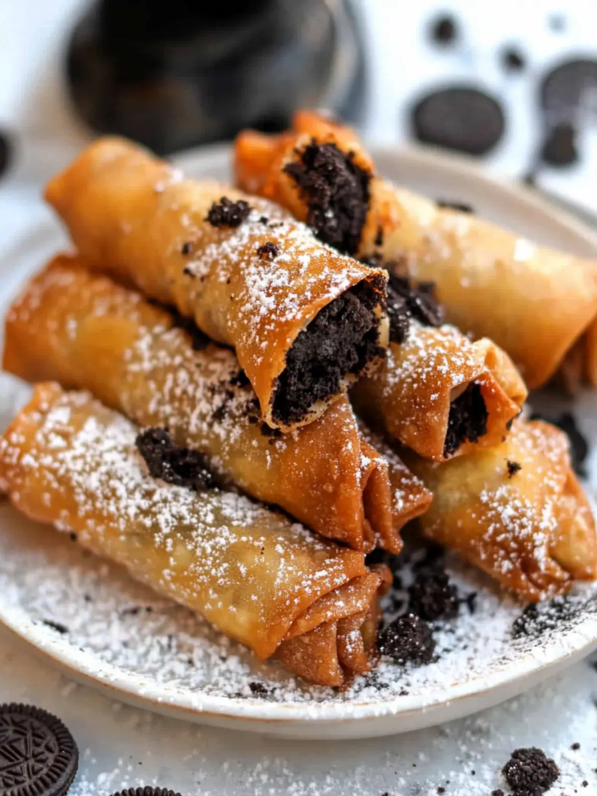 Decadent Oreo Egg Rolls: Easy Dessert Egg Rolls to Savor 4 Oreo Egg Rolls (Dessert Egg Rolls)