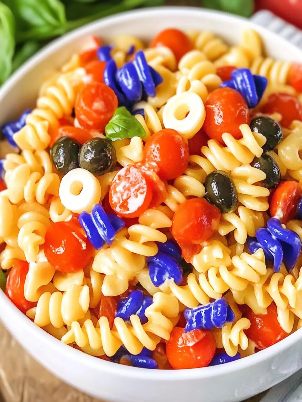 Vibrant Red White Blue Pasta Salad for Fun Summer Parties 3 Red White Blue Pasta Salad