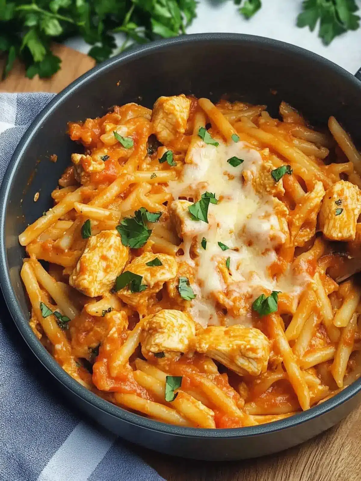 Savory One Pot Chicken Parmesan Pasta for Busy Weeknights 3 One Pot Chicken Parmesan Pasta
