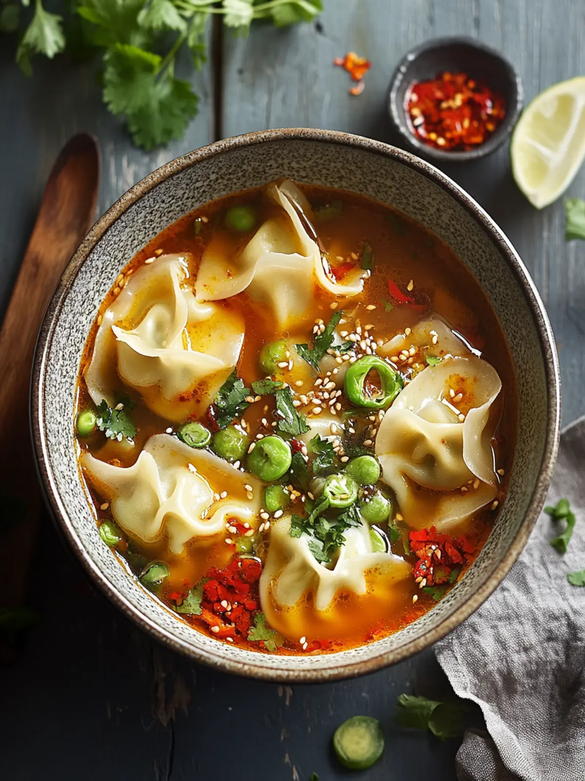 Wonton Soup with Spicy Broth: A Cozy Comfort Classic 4 Wonton Soup with Spicy Broth