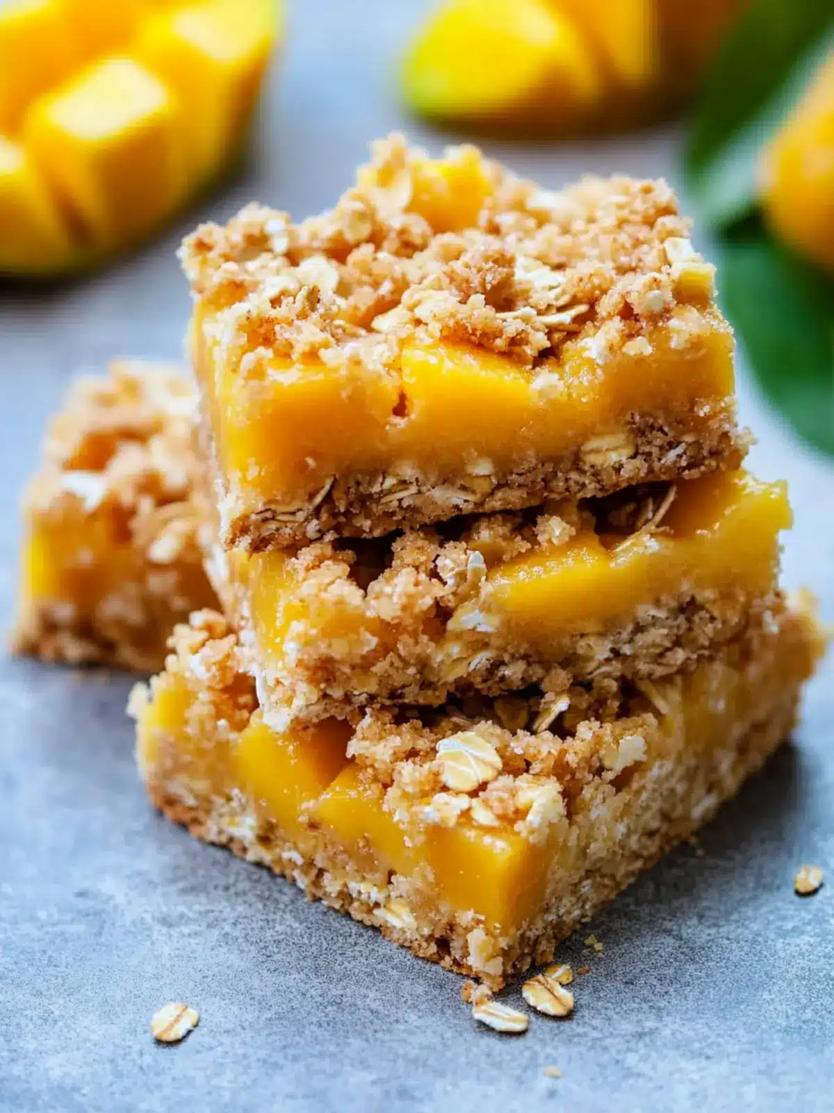 Mouthwatering Mango Oatmeal Crumble Bars for Easy Snacking 4 Mango Oatmeal Crumble Bars