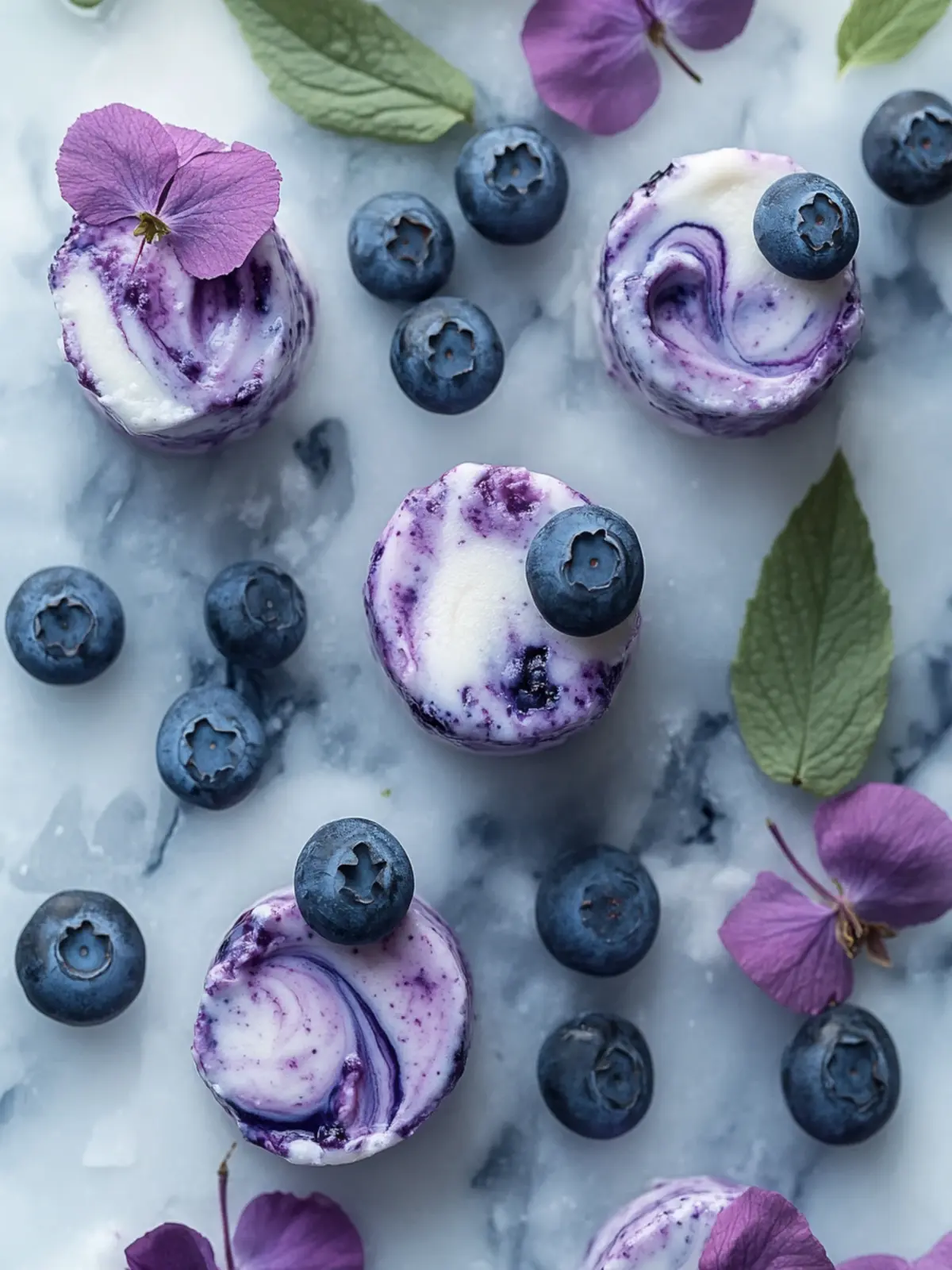Blueberry Swirl Yogurt Bites for a Refreshing Snack Delight 2 Blueberry Swirl Yogurt Bites