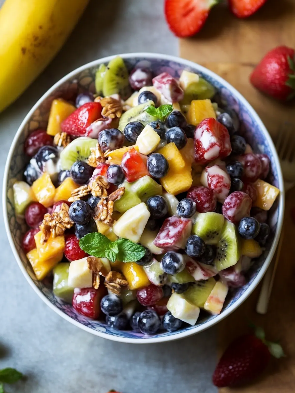 Delicious Breakfast Fruit Salad with Honey Yogurt Dressing 5 Breakfast Fruit Salad