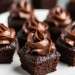 Fudgy Brownie Bites with Whipped Chocolate Ganache Bliss 15 Brownie Bites with Whipped Chocolate Ganache Bliss