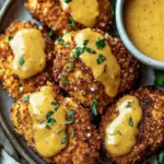 Savory Pretzel Chicken with Mustard-Cheddar Sauce Surprise 86 Pretzel Chicken with Mustard-Cheddar Sauce