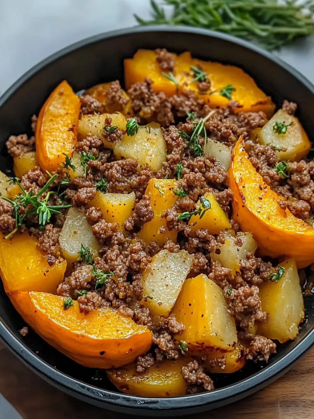 Homemade Roasted Butternut Squash with Ground Beef Bliss 2 Homemade Roasted Butternut Squash with Ground Beef