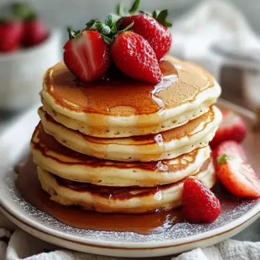 Fluffy Buttermilk Pancakes: Your Go-To Base for Tasty Toppings 10 Fluffy Buttermilk Pancakes (Base Recipe for Any Topping)
