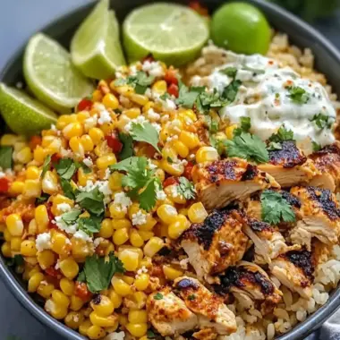 Mexican Street Corn & Chicken Rice Bowl: A Flavorful Escape 9 Mexican Street Corn & Chicken Rice Bowl