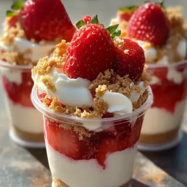 Irresistible Layered Strawberry Cheesecake Cups for Easy Joy 9 Layered Strawberry Cheesecake Cups