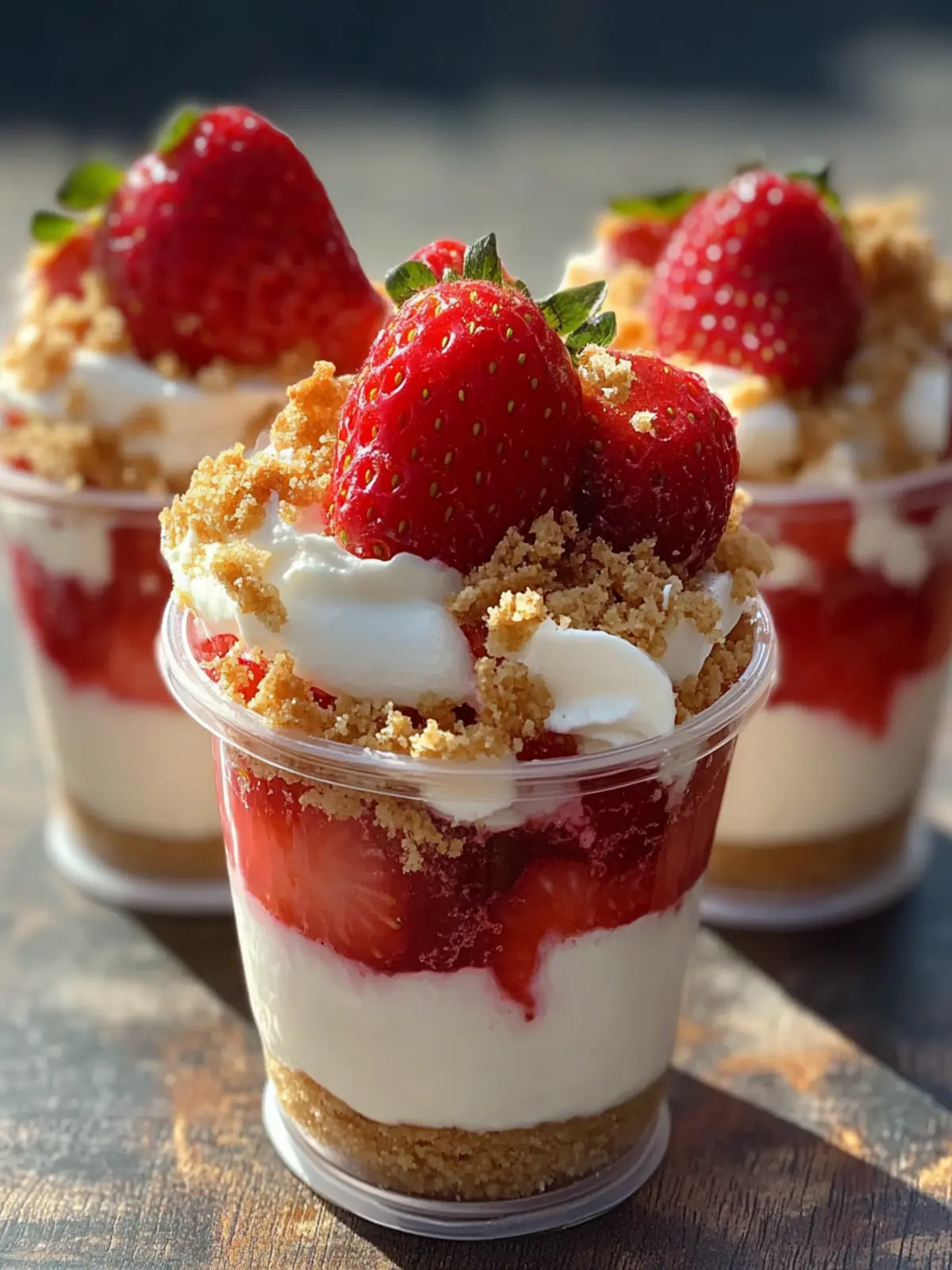 Irresistible Layered Strawberry Cheesecake Cups for Easy Joy 5 Layered Strawberry Cheesecake Cups