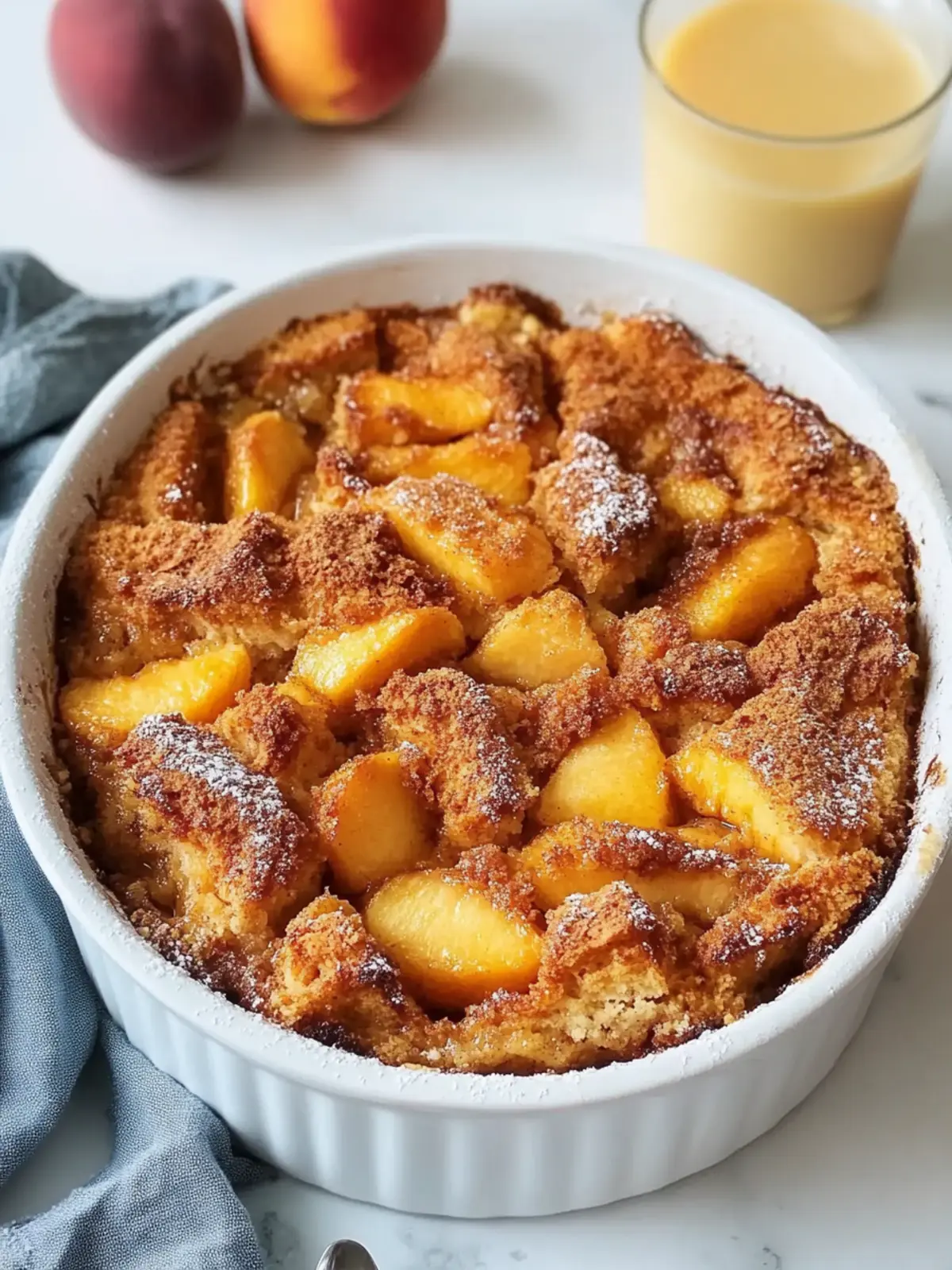 Easy Peach Cobbler French Toast Bake for Weekend Brunch Bliss 4 Easy Peach Cobbler French Toast Bake