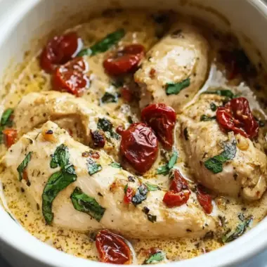 Creamy Crockpot Tuscan Chicken That's Pure Comfort Bliss 9 Crockpot Tuscan Chicken
