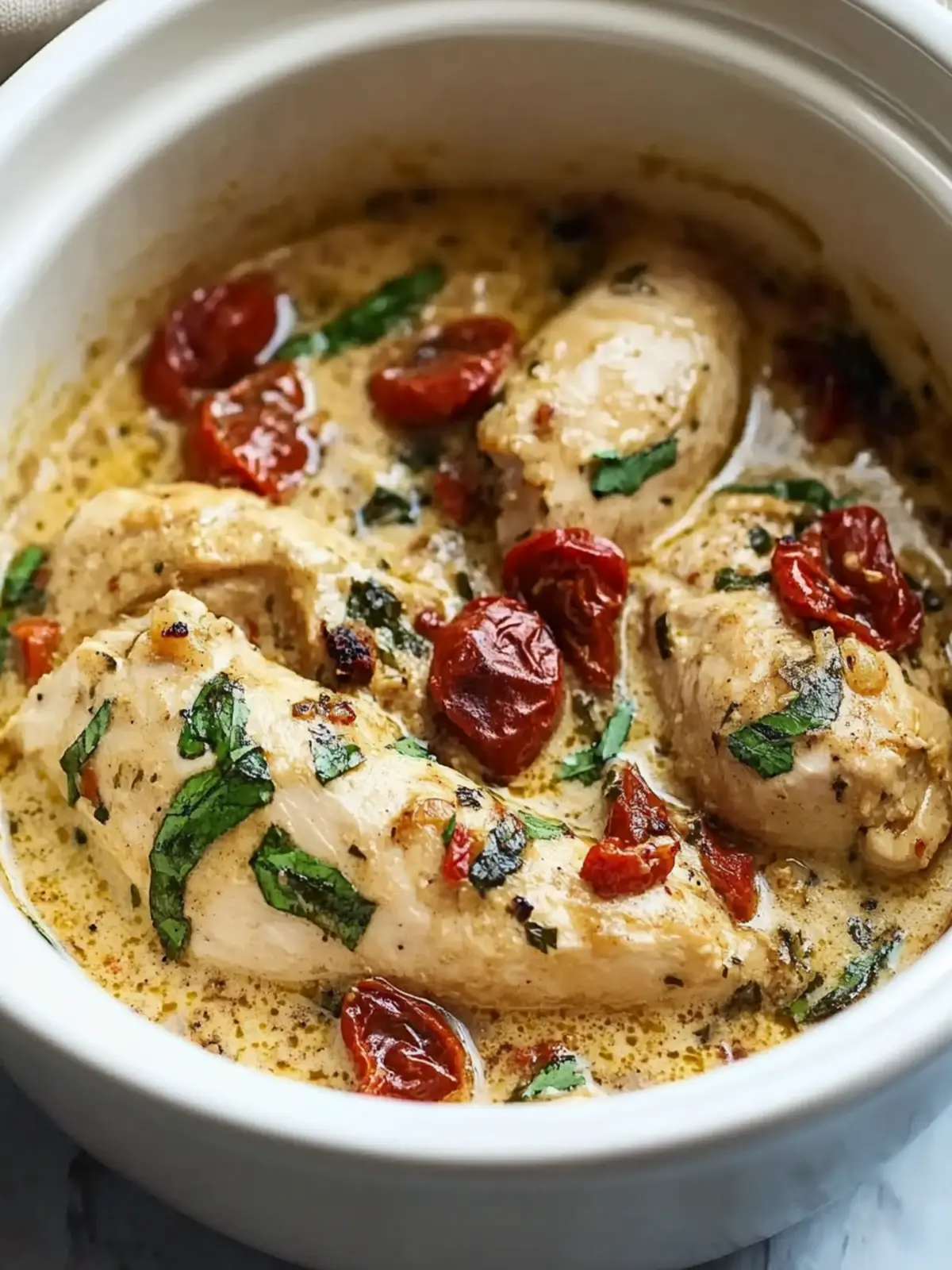 Creamy Crockpot Tuscan Chicken That's Pure Comfort Bliss 5 Crockpot Tuscan Chicken