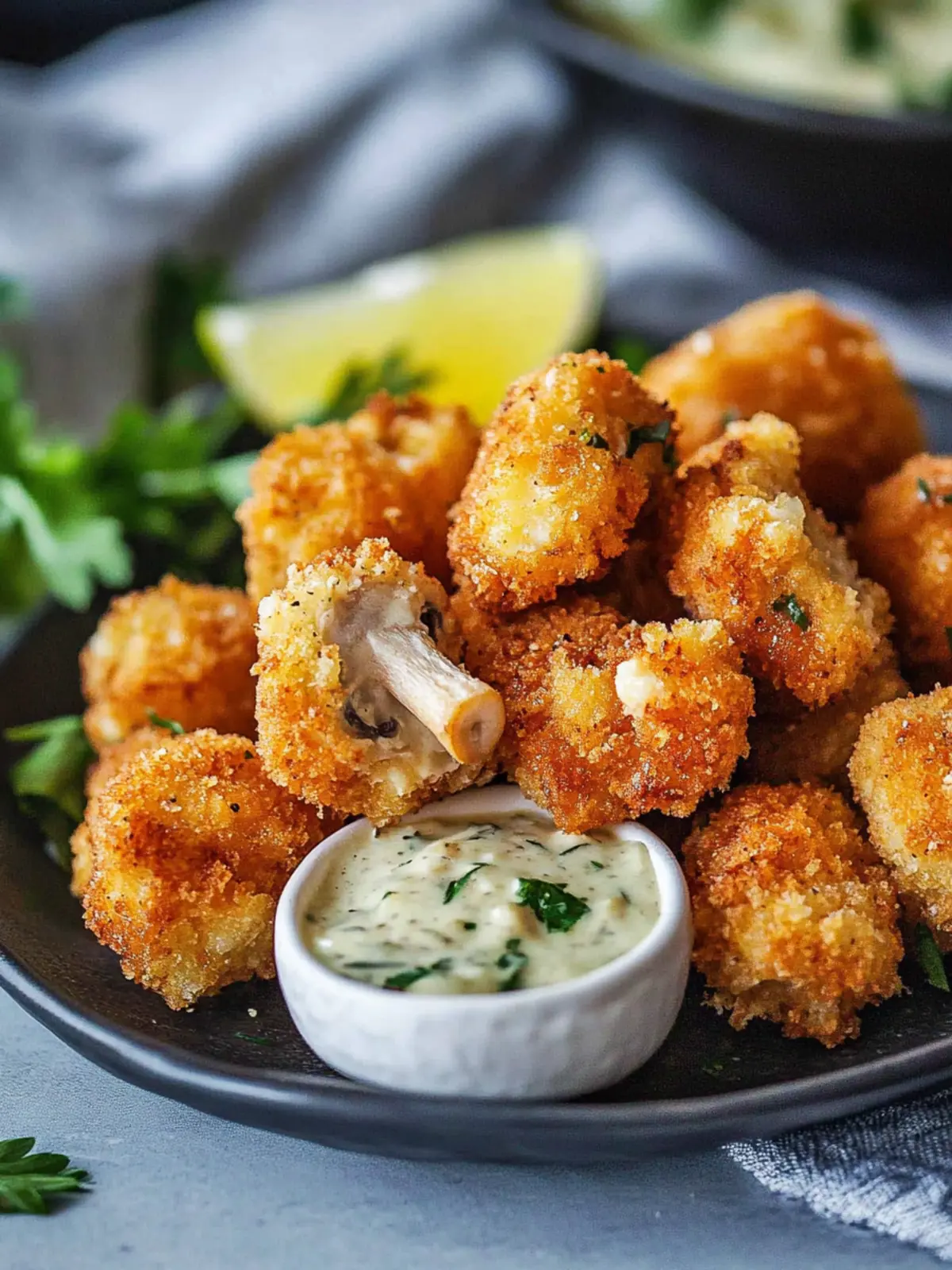 Crispy Crumbed Mushrooms: Irresistibly Crunchy Bliss 3 Crumbed Mushrooms