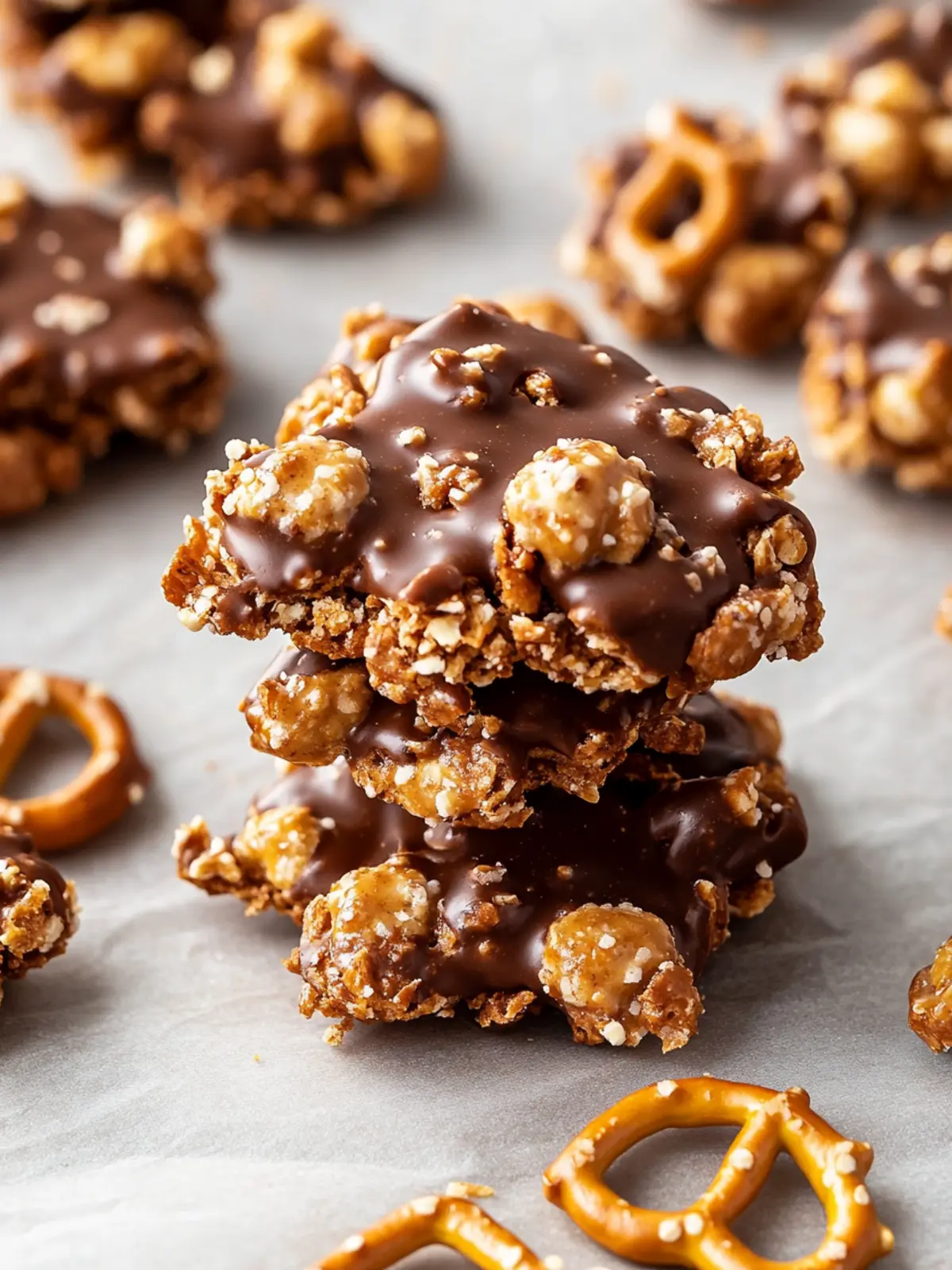 No-Bake Peanut Butter Pretzel Clusters for Quick Sweet Treats 4 No-Bake Peanut Butter Pretzel Clusters