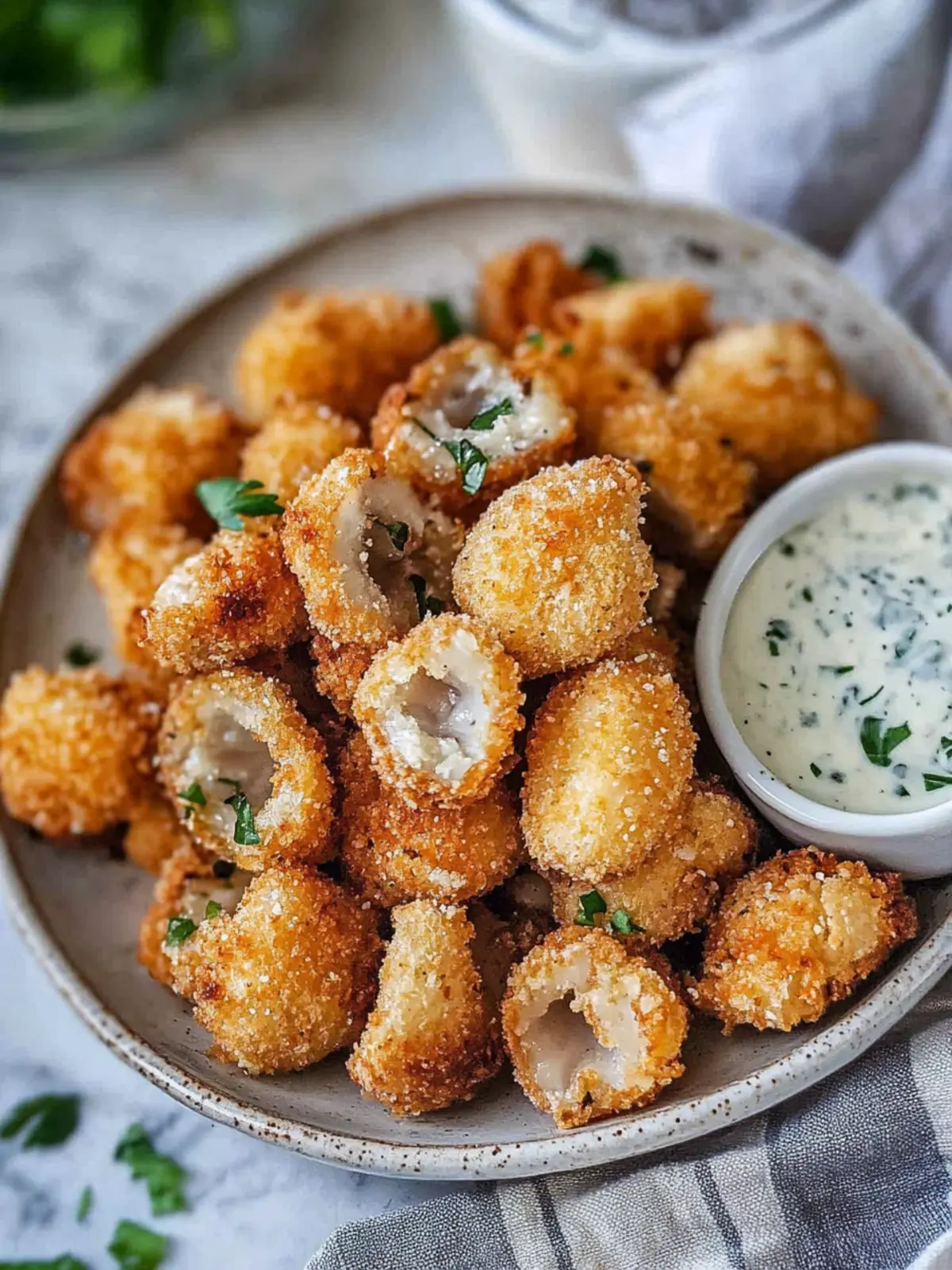 Crispy Crumbed Mushrooms: Irresistibly Crunchy Bliss 4 Crumbed Mushrooms
