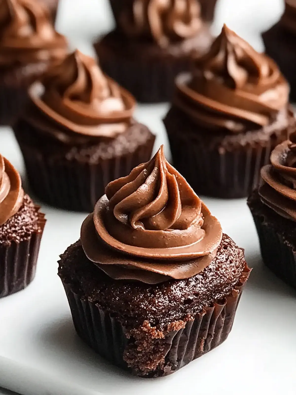 Fudgy Brownie Bites with Whipped Chocolate Ganache Bliss 3 Brownie Bites with Whipped Chocolate Ganache Bliss