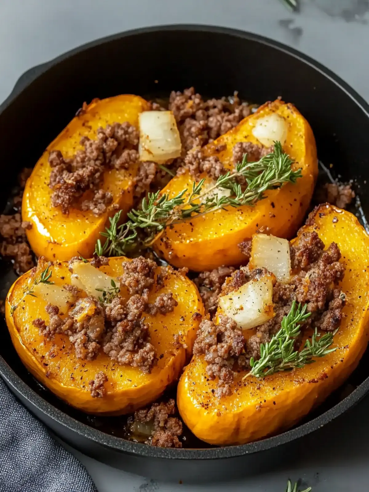 Homemade Roasted Butternut Squash with Ground Beef Bliss 4 Homemade Roasted Butternut Squash with Ground Beef