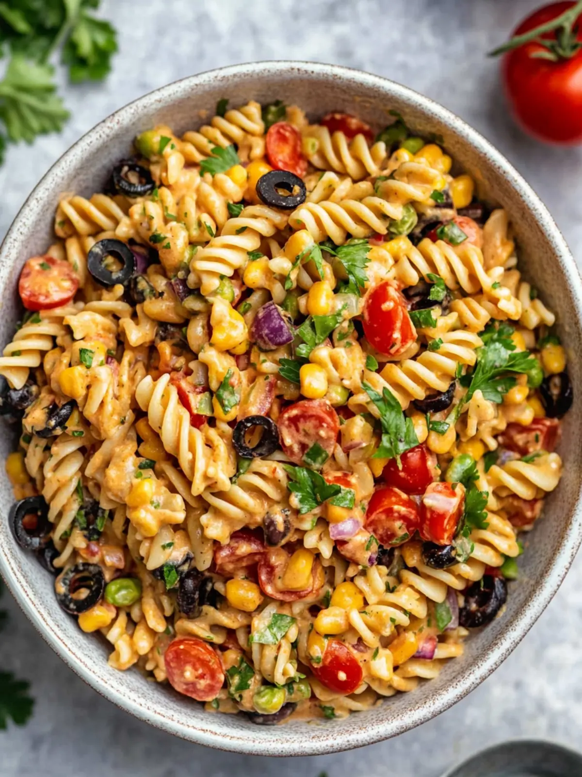 Creamy Vegan Southwest Pasta Salad That's Bursting with Flavor 2 Creamy Vegan Southwest Pasta Salad