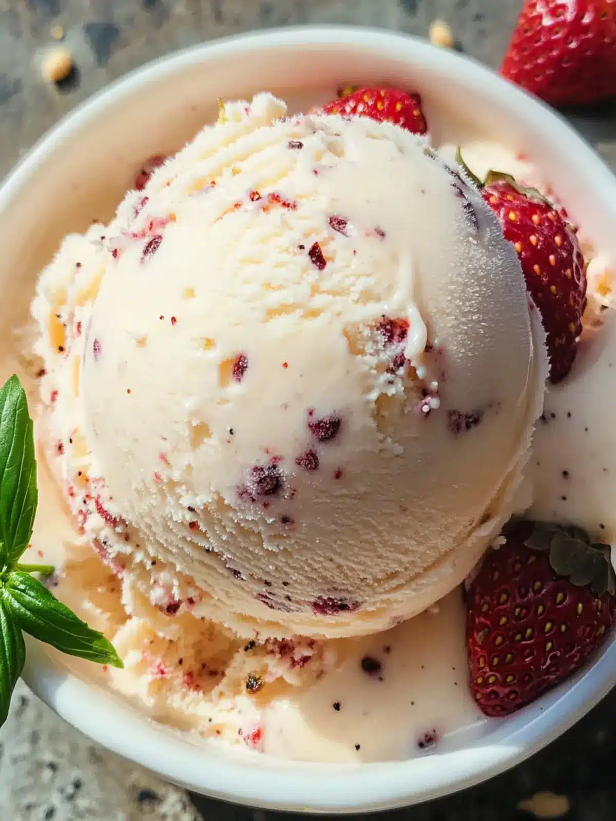 Strawberry Basil Ice Cream: A Zesty Summer Delight 2 Strawberry Basil Ice Cream