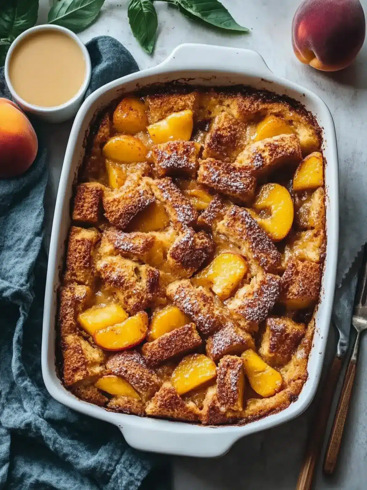Easy Peach Cobbler French Toast Bake for Weekend Brunch Bliss 5 Easy Peach Cobbler French Toast Bake