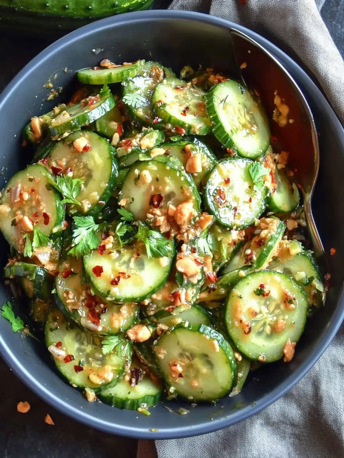 Cucumbers in Spicy Peanut Sauce: A Refreshing Flavor Bomb 2 Cucumbers in Spicy Peanut Sauce