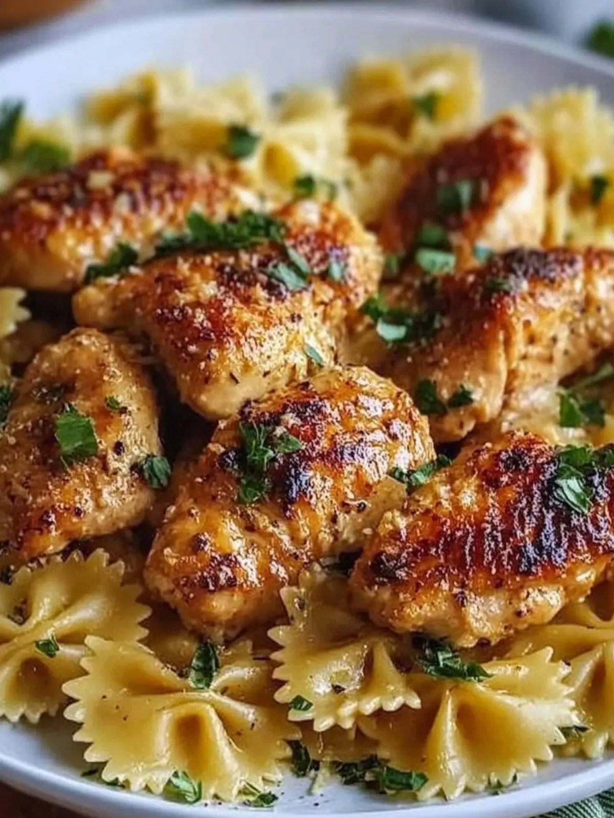 Garlic Butter Chicken with Bowtie Pasta for Cozy Family Nights 5 Garlic Butter Chicken with Bowtie Pasta