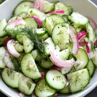 Cucumber Salad with Fresh Dill and Red Onion for Summer Refreshment 9 Cucumber Salad with Fresh Dill and Red Onion