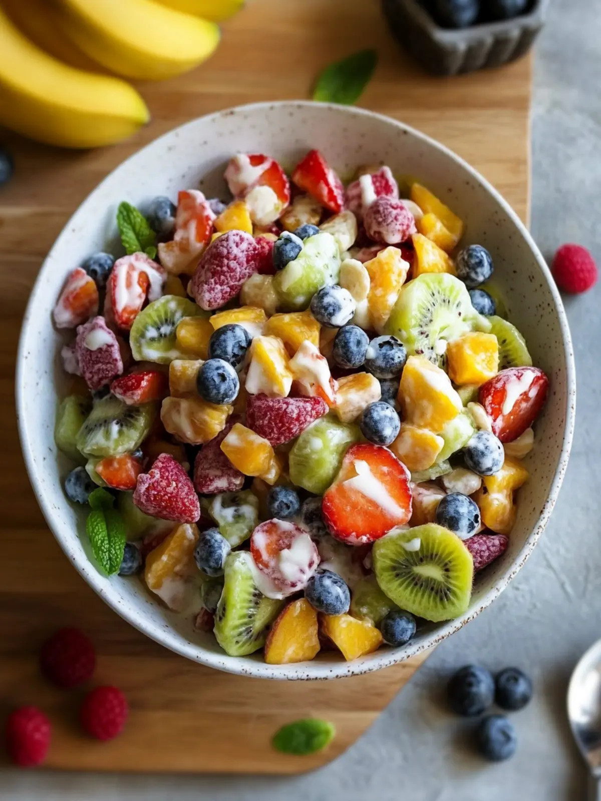 Delicious Breakfast Fruit Salad with Honey Yogurt Dressing 3 Breakfast Fruit Salad