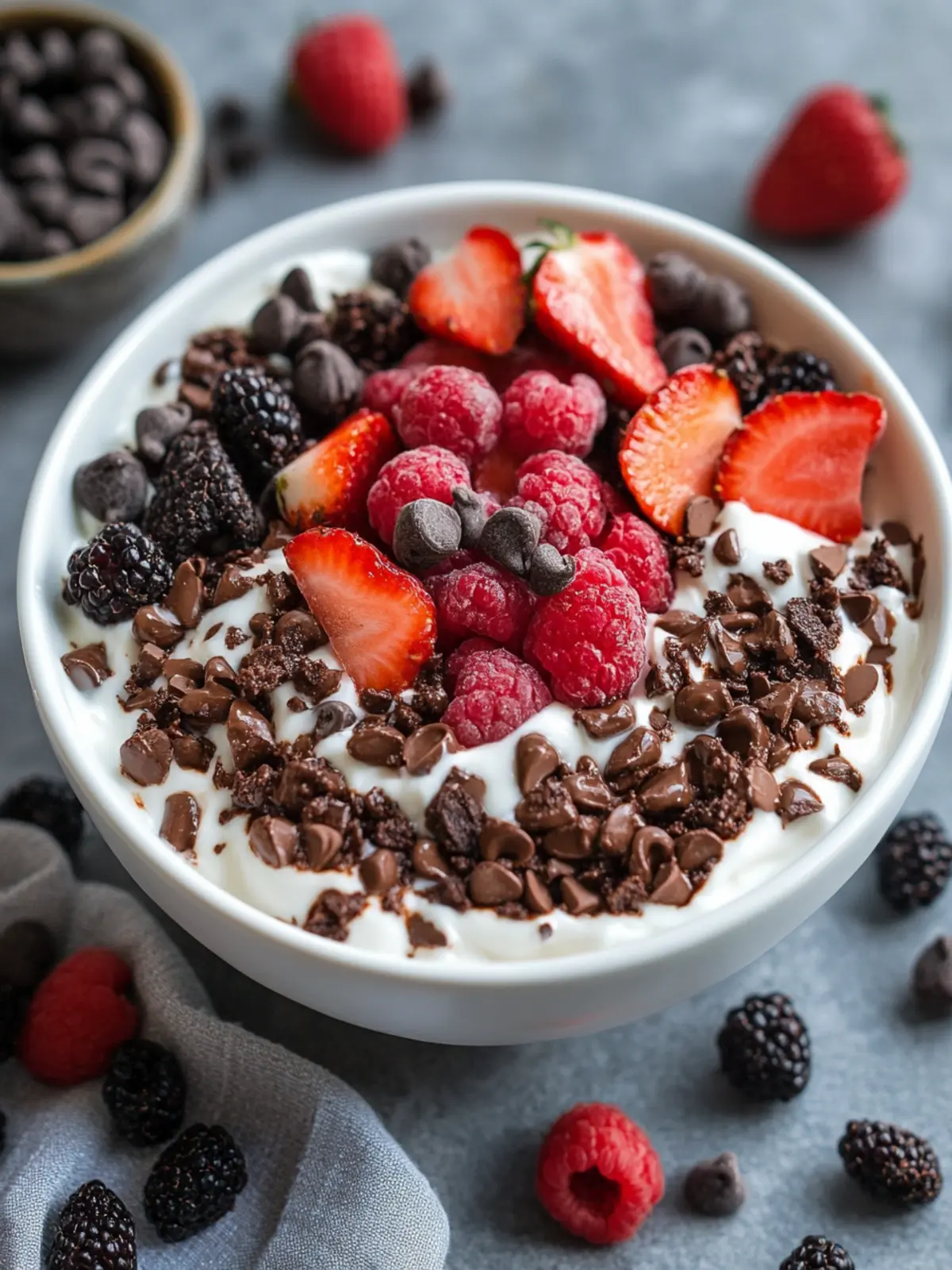 Indulge Guilt-Free with Creamy Protein Brownie Batter Greek Yogurt Bowl 2 Creamy Protein Brownie Batter Greek Yogurt Bowl