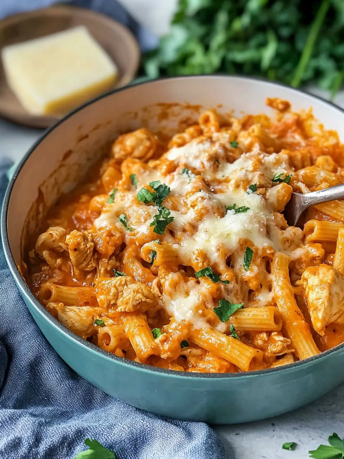 Savory One Pot Chicken Parmesan Pasta for Busy Weeknights 4 One Pot Chicken Parmesan Pasta