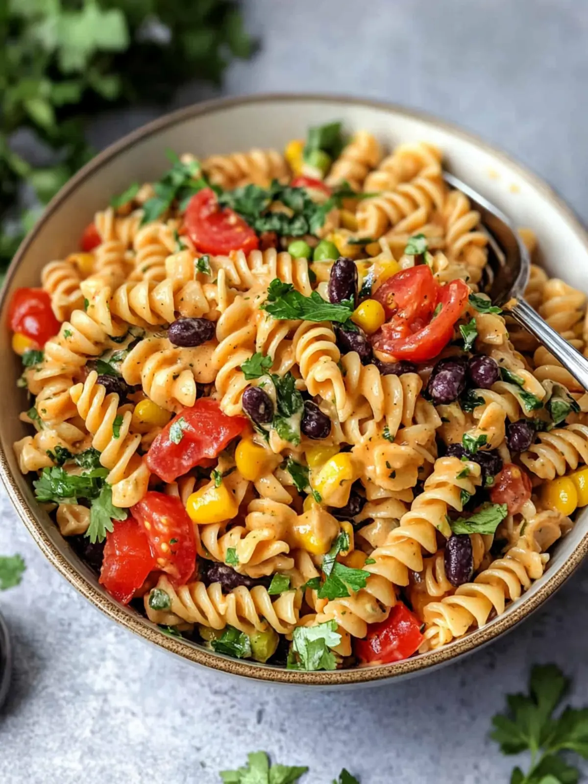 Creamy Vegan Southwest Pasta Salad That's Bursting with Flavor 5 Creamy Vegan Southwest Pasta Salad